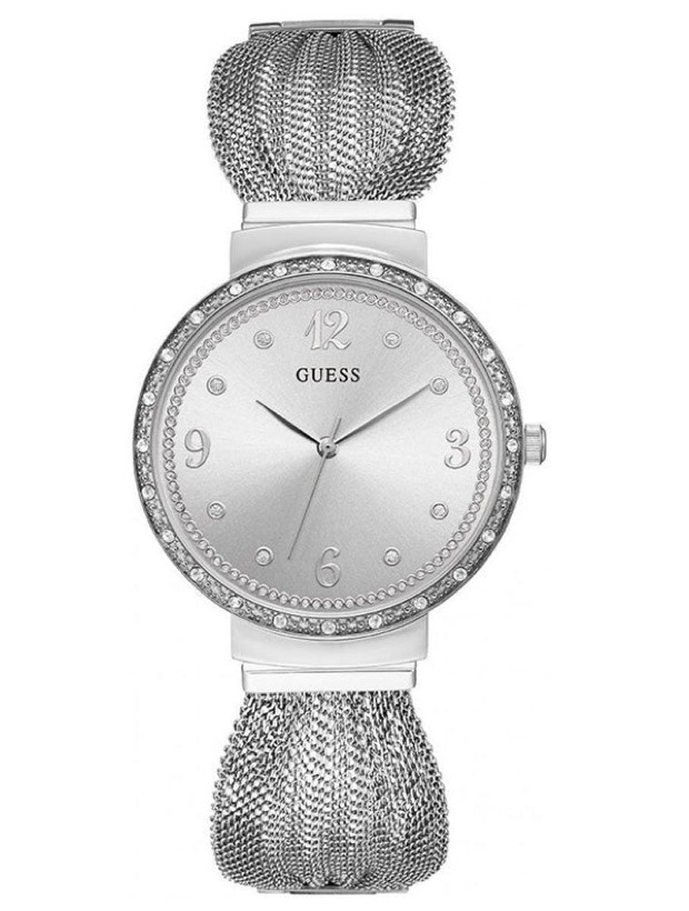 Guess Montre Femme Chiffon Argent W1083L1