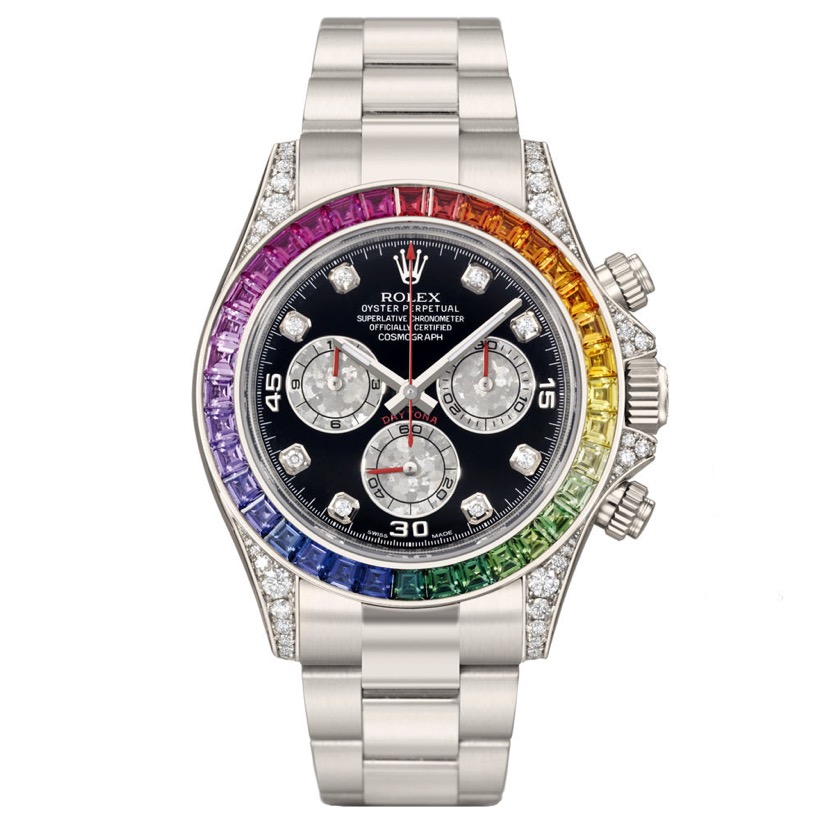 Rolex Daytona Rainbow Silver